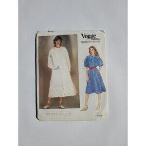 Vintage 1980s Perry Ellis Misses Dress Pattern – Vogue Patterns